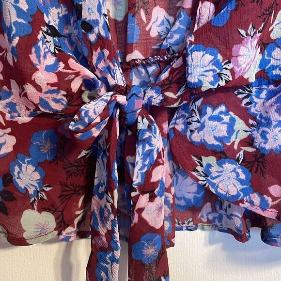 Free People Maybel Floral Blouse M - Picture 9 of 11